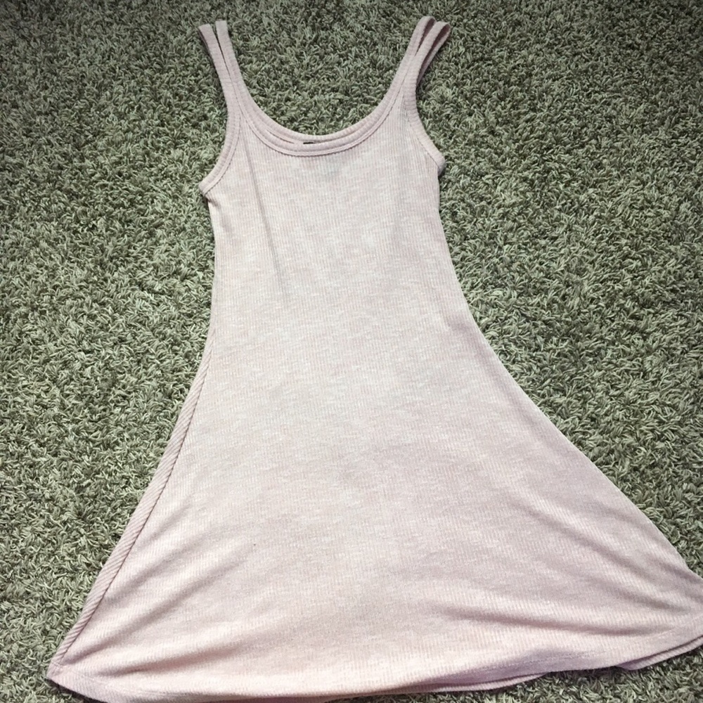 a blush skater dress